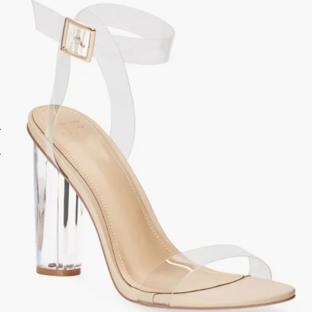 Clear/Transparent Heeled Sandals NWOT